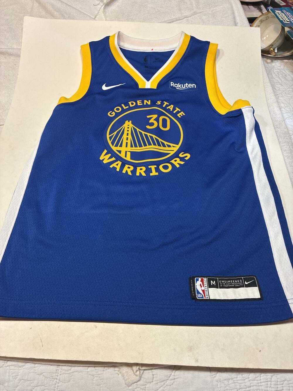 Nike Golden State Warriors Stephen Curry #30 Icon Edition Swingman Jersey Youth